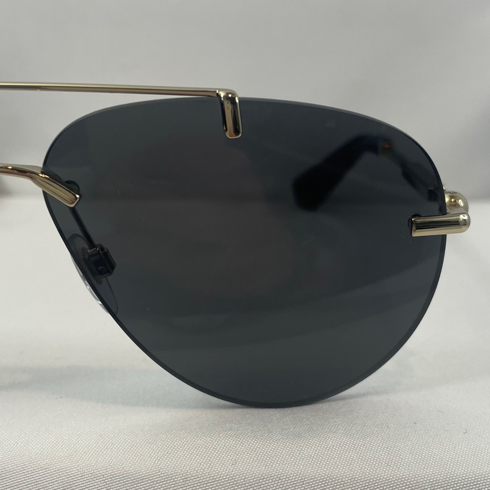 Burberry BE3151 Gold Rimless Aviator Sunglasses 60mm Gray Lenses Italy Designer - Picture 11 of 16